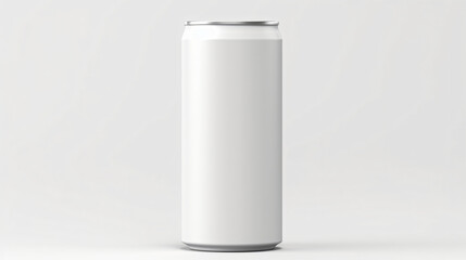 Aluminum slim can mockup template on isolated white background