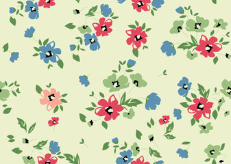 Abstract seamless pattern Flowers element