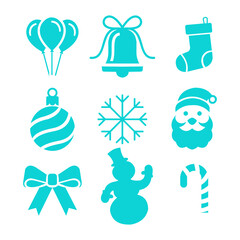 set of christmas icons