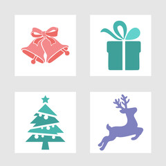 set of christmas icons