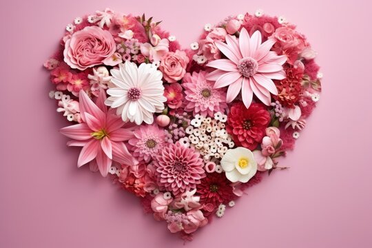 Romantic Heart-shaped Flower Arrangement for Mother's Day