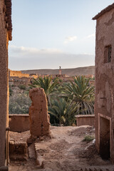 Ait Ben Haddou oasis village next to the Draa river at the gates of the Sahara Desert in Morocco