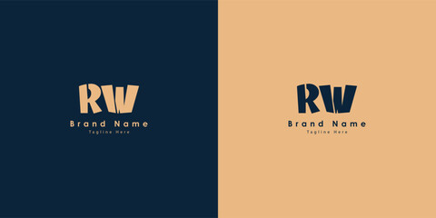 RW Letters vector logo design