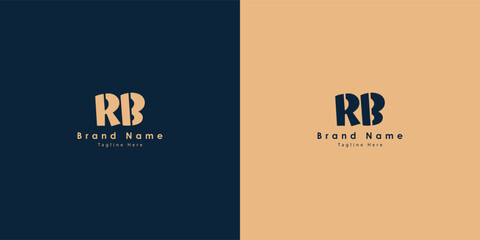 RB Letters vector logo design - obrazy, fototapety, plakaty