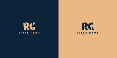 RC Letters vector logo design