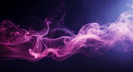 Abstract Ethereal Smoke Waves Flowing in a Mesmerizing Dance of Purple Hues