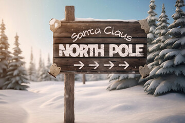 North Pole Sign  - obrazy, fototapety, plakaty