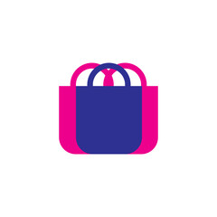 minimalist bag shop vector set