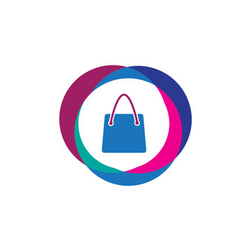 minimalist bag shop vector set