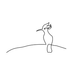 Obraz premium Bird one line art stock vector
