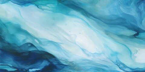 Vivid Aqua Abstract  Delightful Wide Format Background, Generative AI