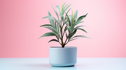 Pastel Oasis: Minimal DIY Plant Delight AI Generative