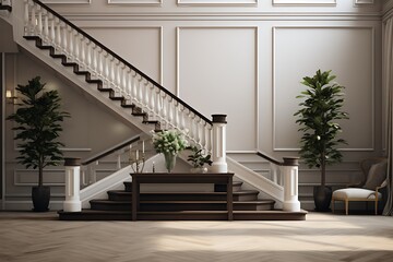 staircase in a house. Elegant staircase