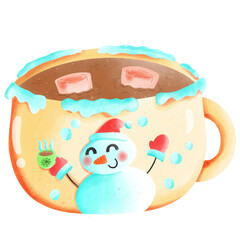 Hot cocoa in a Christmas time