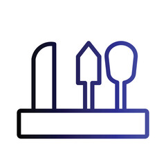 Knife Pocket Razor Gradient Outline Icon