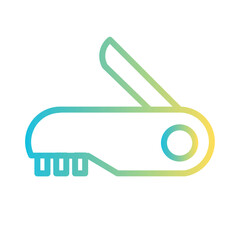 Pocket Utility Knife Gradient Outline Icon