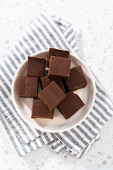 Homemade plain fudge