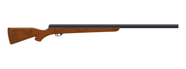 Hunting Shotgun Rifle Vector Illustration