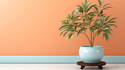 Botanical Charm: Minimal Indoor Garden AI Generative