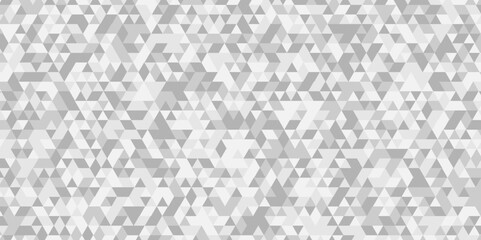 Modern abstract seamless geometric white pattern background with lines Geometric print composed of triangles. white triangle tiles pattern mosaic background. Abstract pattern gray Polygon Mosaic.