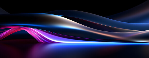 Blue and purple bright motion lights trailing abstract wallpaper