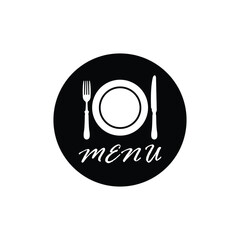 Menu icon vector  food logo icon