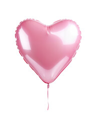 Pink heart shaped balloon png, isolated on white or transparent background, hd
