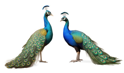 Naklejka premium two Peacock on isoalted background
