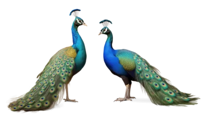 Fototapeten two Peacock on isoalted background © FP Creative Stock