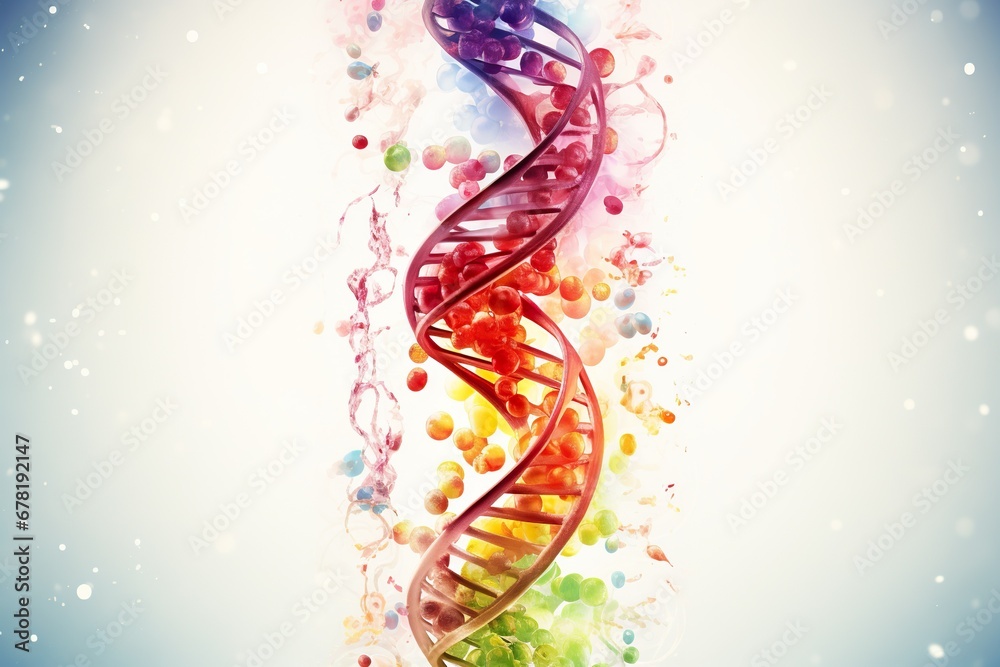 Wall mural futuristic food protein sequences dna sequences