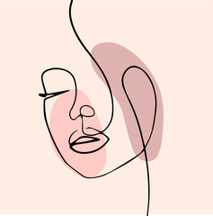  one line drawing of a face