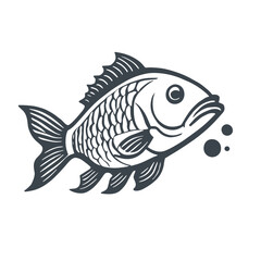  Fish icon concept design stock illustration 