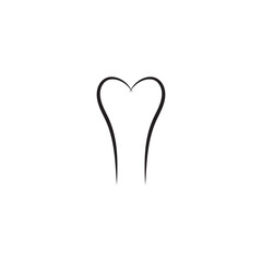 Dog bone logo vector illustration icon