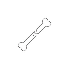 Dog bone logo vector illustration icon