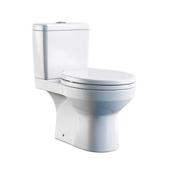 white toilet isolated on white - obrazy, fototapety, plakaty
