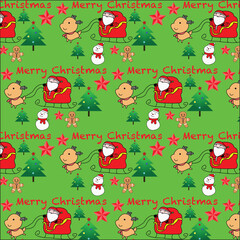 Obraz na płótnie Canvas seamless pattern with Christmas wrapping