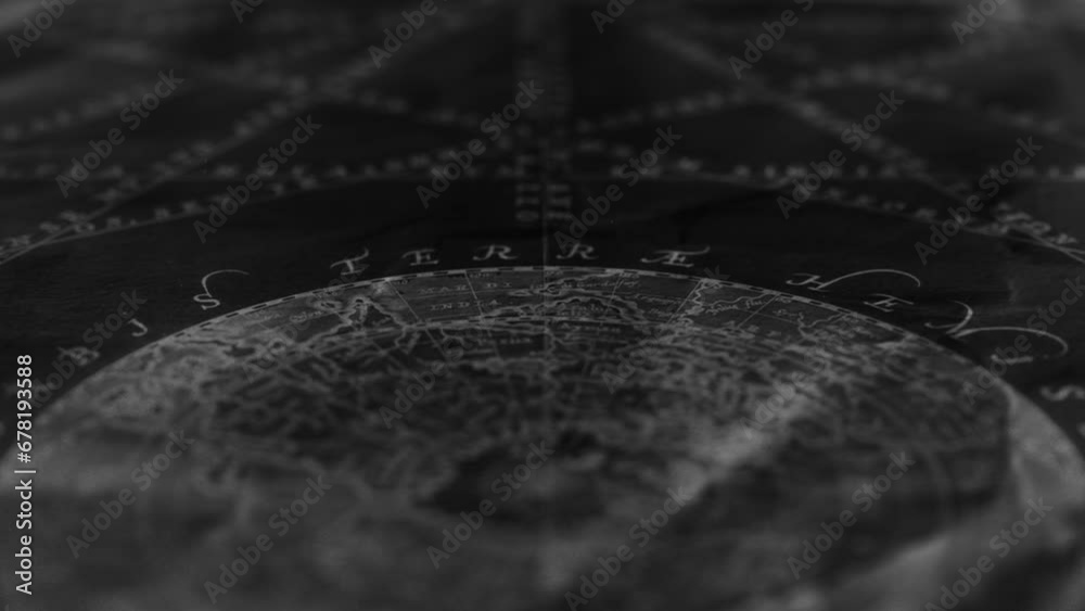 Wall mural old retro 1800s science background/ 4k motion graphics of ancient vintage 1800s science on printed r