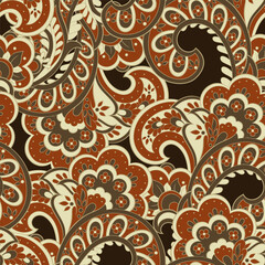 asian floral seamless pattern. Damask seamless vector background