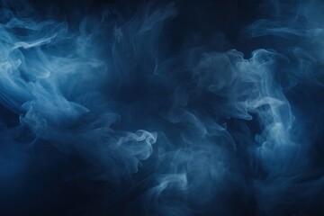 Blue particle texture smoke background on dark black abstract background - obrazy, fototapety, plakaty