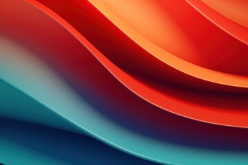 Abstract colorful gradient wave background in blue, orange and red colors for design concept. Retro futurism background.