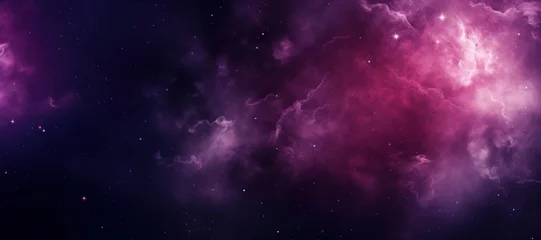 Foto op Canvas Purple blue dust particles background. Star, galaxy, space, cloud © JK2507