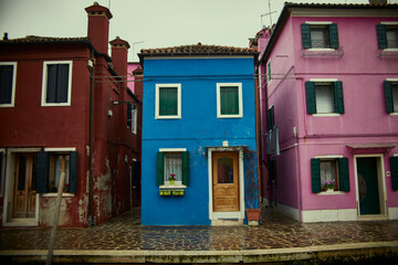 Blue House in Burano, Italy