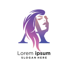 Vector beauty letter logo a design icon element vector with creative unique concept