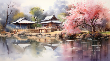  Japanese Garden Painting