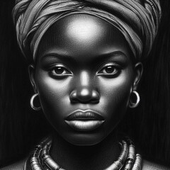 black and white portrait of a person