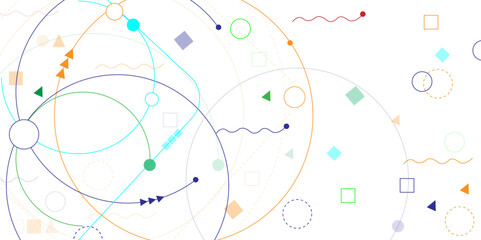 Big data visualization, Plexus circles connection for global communication, science and technology background design.