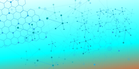 Abstract Scientific molecule structure concept for medicine, chemistry, science and technology background.