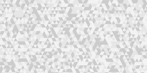 Modern abstract seamless geometric white pattern background with lines Geometric print composed of triangles. white triangle tiles pattern mosaic background. Abstract pattern gray Polygon Mosaic.