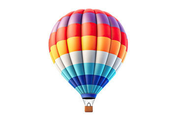 Isolated Colorful Hot Air Balloon on Transparent Background, PNG, Generative Ai