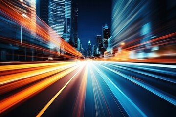 Fototapeta na wymiar abstract speed car lights in motion